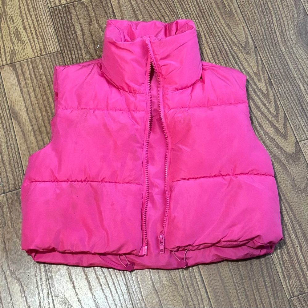 Amazon Women's Bright Pink Puffer Vest